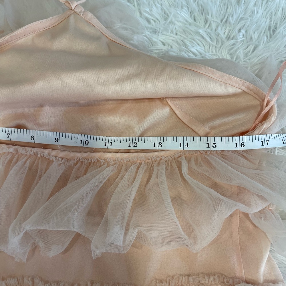 MARBLE Layered Blush Tulle Maxi Skirt - Picture 6 of 9